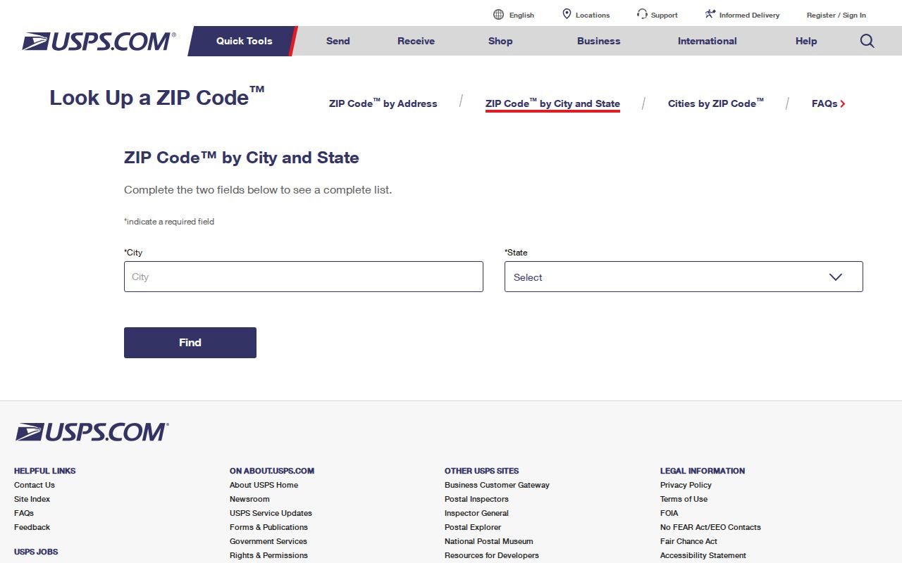 USPS city and state ZIP lookup for Machesney Park